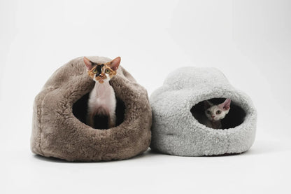 Nest Natural Woolen Pet Bed - Gray-1