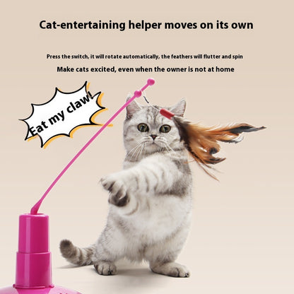Tourniquet Électrique Automatique pour Chat – Rotation 360°, Jouet Téaser