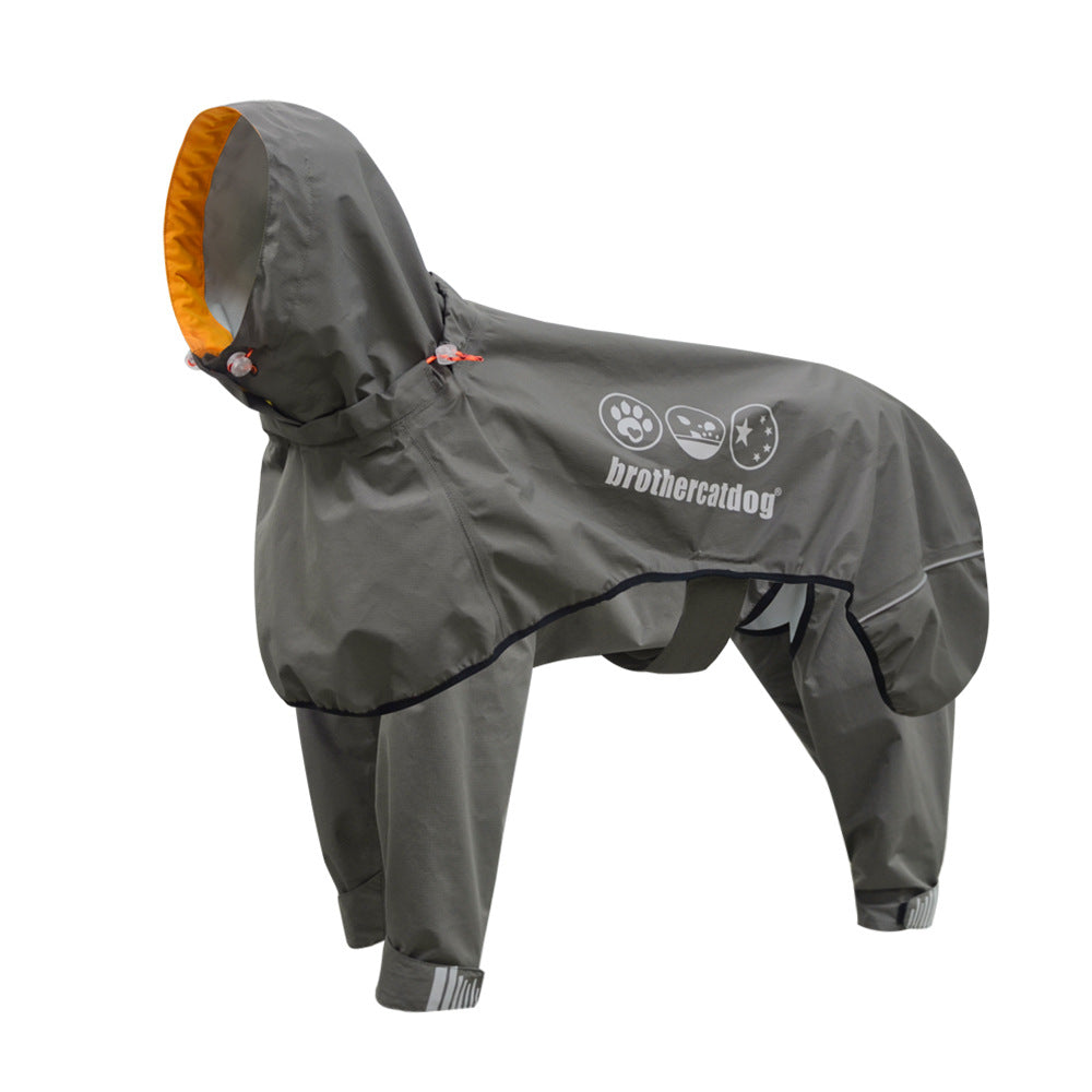 Imperméable 4 Pattes pour Chien Moyen et Grand – Poncho Imperméable