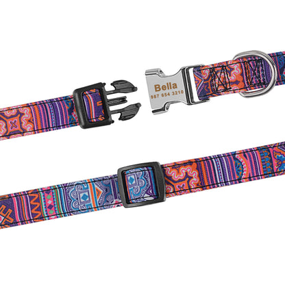 Collier Personnalisé pour Chien avec Plaque d'Identification Gravée