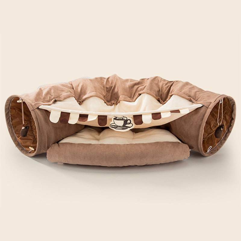 Tunnel Nid pour Chat – Lavable & Démontable, Jouet Interactif
