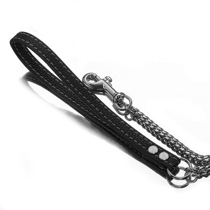 Laisse Chaîne Cuban Link en Acier Inoxydable pour Chien