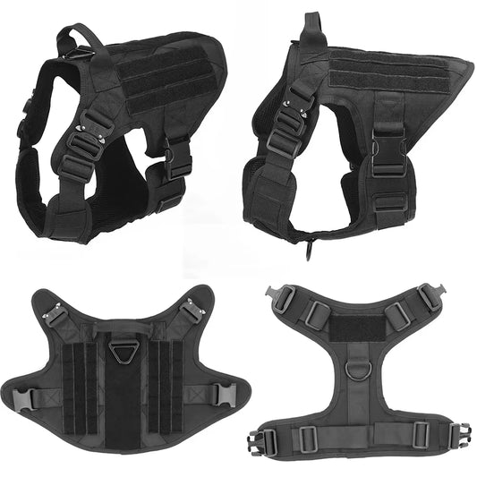 Set Harnais Tactique Premium + Laisse pour Chien — Nylon 1000D