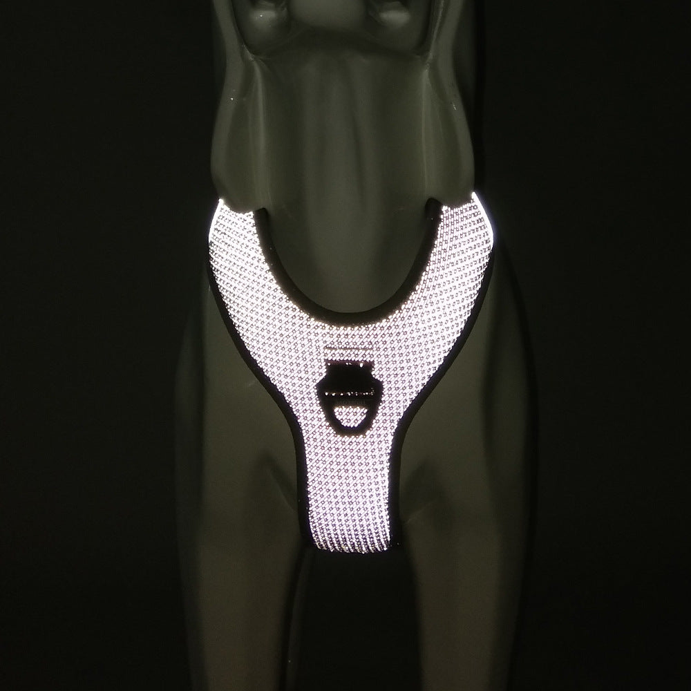 Harnais Réfléchissant Ajustable pour Chien — Nylon Anti-Fugue