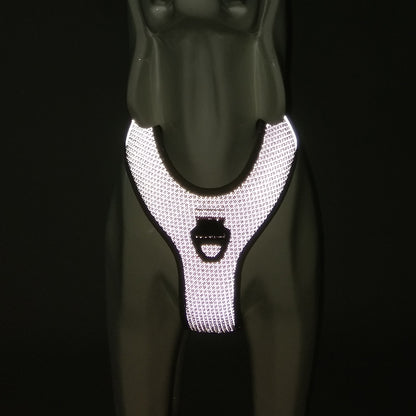 Harnais Réfléchissant Ajustable pour Chien — Nylon Anti-Fugue