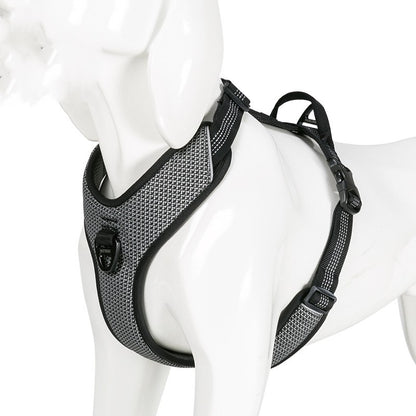 Harnais Réfléchissant Ajustable pour Chien — Nylon Anti-Fugue