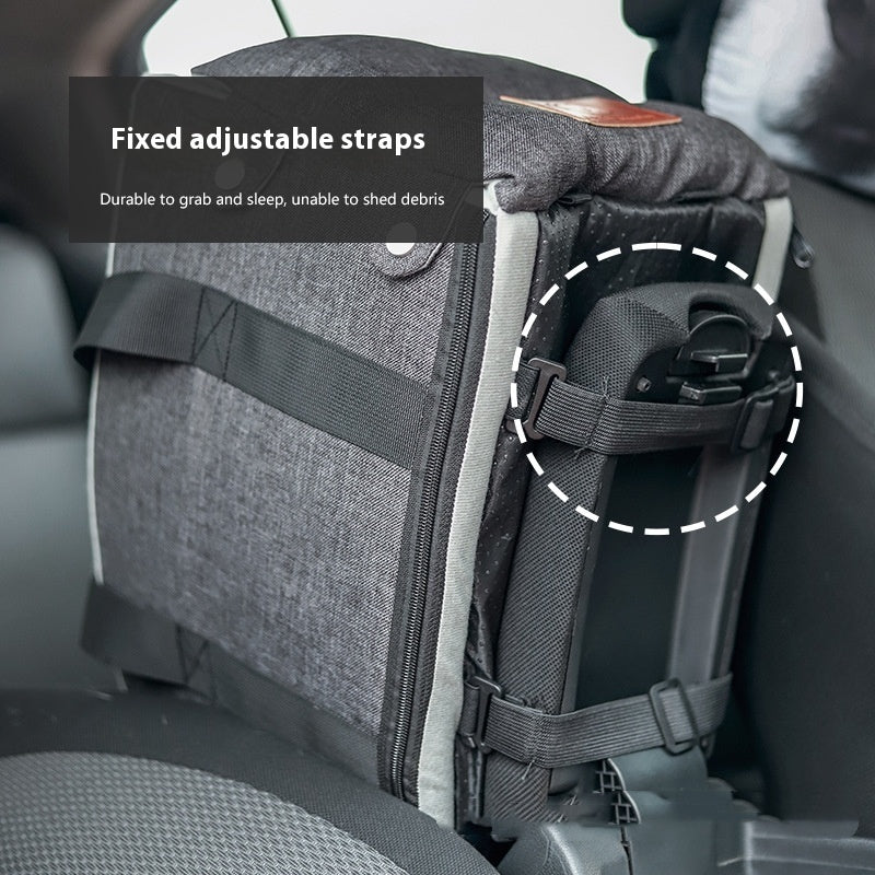 Siège Sécurité Voiture pour Chat — Nid Confortable Gris ou Beige