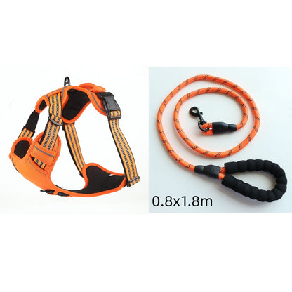 Harnais Respirant Réfléchissant Anti-Traction pour Chien — Gilet Confort
