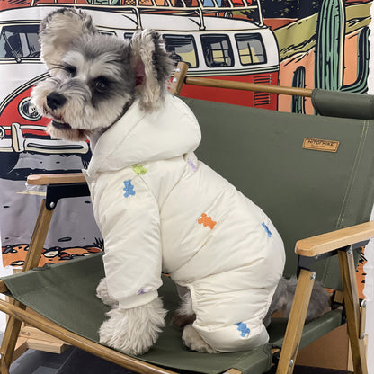 Doudoune à Capuche pour Chien – Chaude, 4 Pattes, Polyester Rembourré