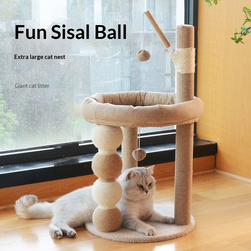 Arbre à Chat en Sisal Tout-en-Un – Sans Peluches, Toutes Saisons