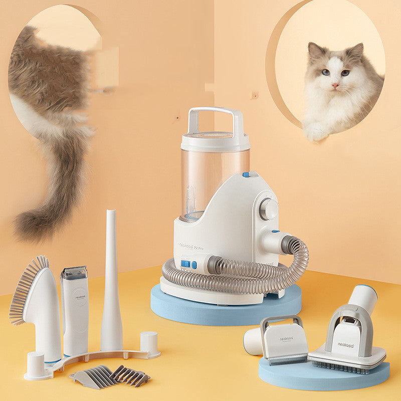 Tondeuse Aspirateur 2-en-1 pour Chien — Kit Toilettage Complet