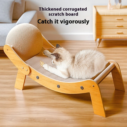 Griffoir Chaise Longue pour Chat – Sisal & Carton Ondulé, 2 Styles