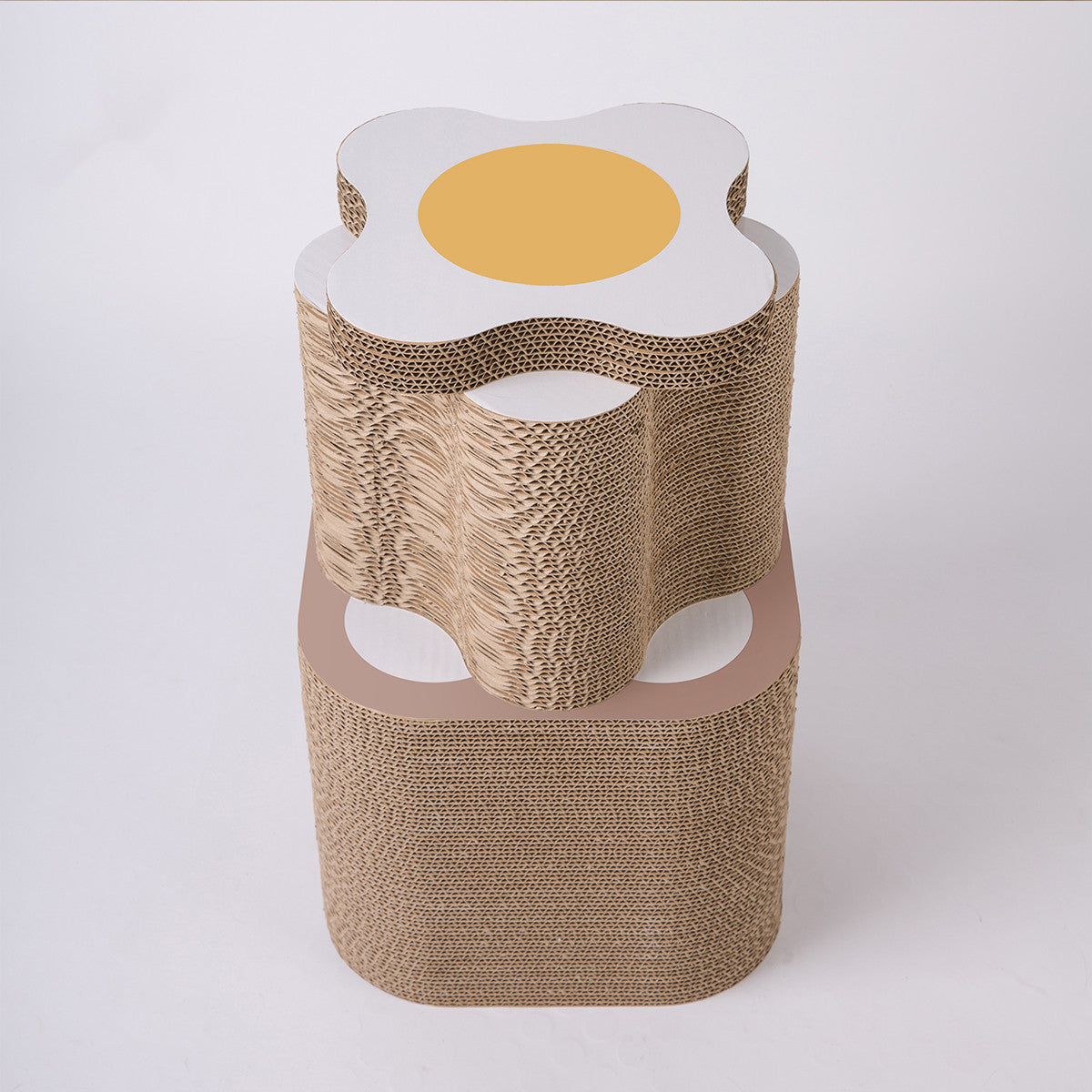 Griffoir Tunnel Modulable pour Chat – Set 3 Pièces en Carton Ondulé