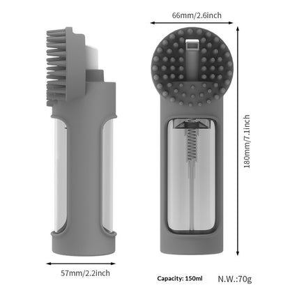 Brosse de Bain Silicone 2-en-1 pour Animaux — Massage & Nettoyage
