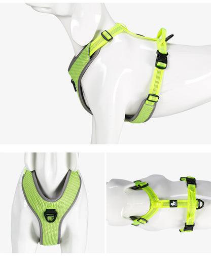 Harnais Réfléchissant Ajustable pour Chien — Nylon Anti-Fugue