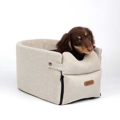 Siège Console Centrale Voiture pour Petit Chien & Chat — Portable & Sécurisé