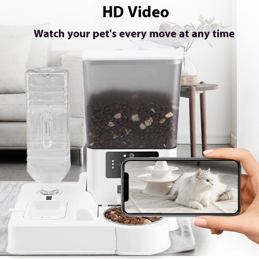 Fontaine & Distributeur Intelligent 5L pour Chiens et Chats – Bol Inox