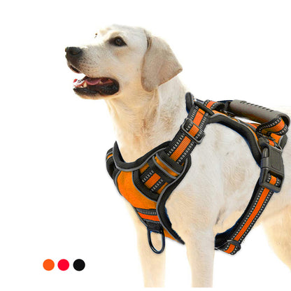 Harnais Respirant Réfléchissant Anti-Traction pour Chien — Gilet Confort