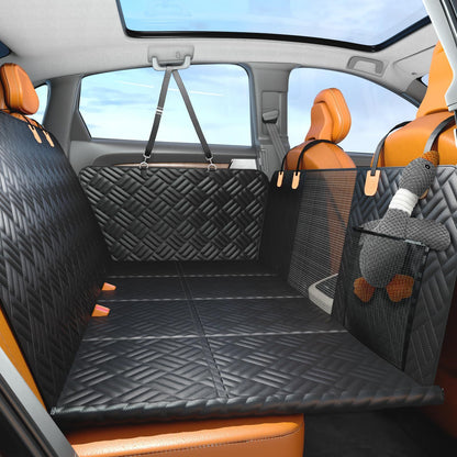 Tapis Protecteur Siège Arrière Voiture pour Chien — Tissu Noir