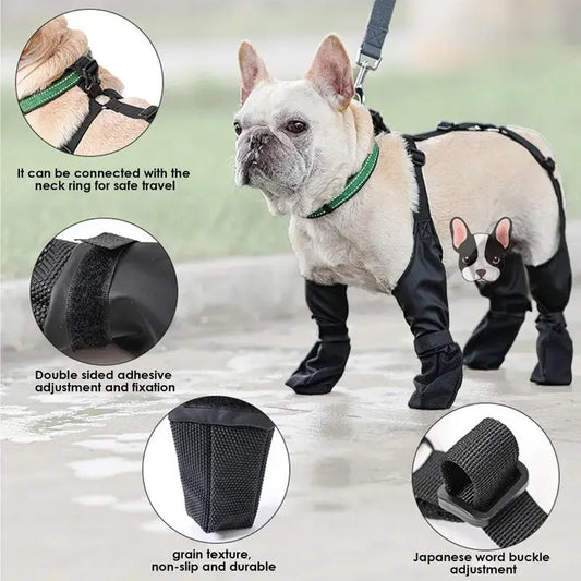 Chaussures Imperméables pour Chien – Semelle Antidérapante, Lot de 4