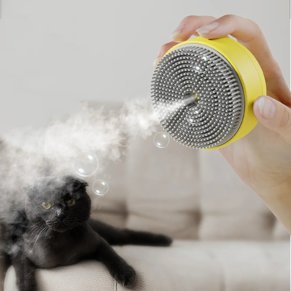 Peigne Spray Électrique 2-en-1 pour Chat & Chien — Massage & Vaporisation