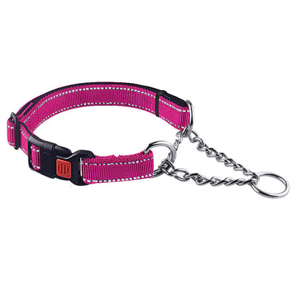 Collier Nylon Réfléchissant avec Boucle Acier Inoxydable pour Chien