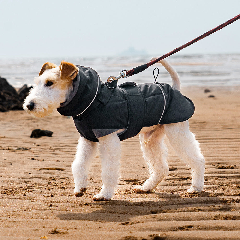 Veste Coupe-Vent Automne-Hiver pour Chien – Style British, Polyester