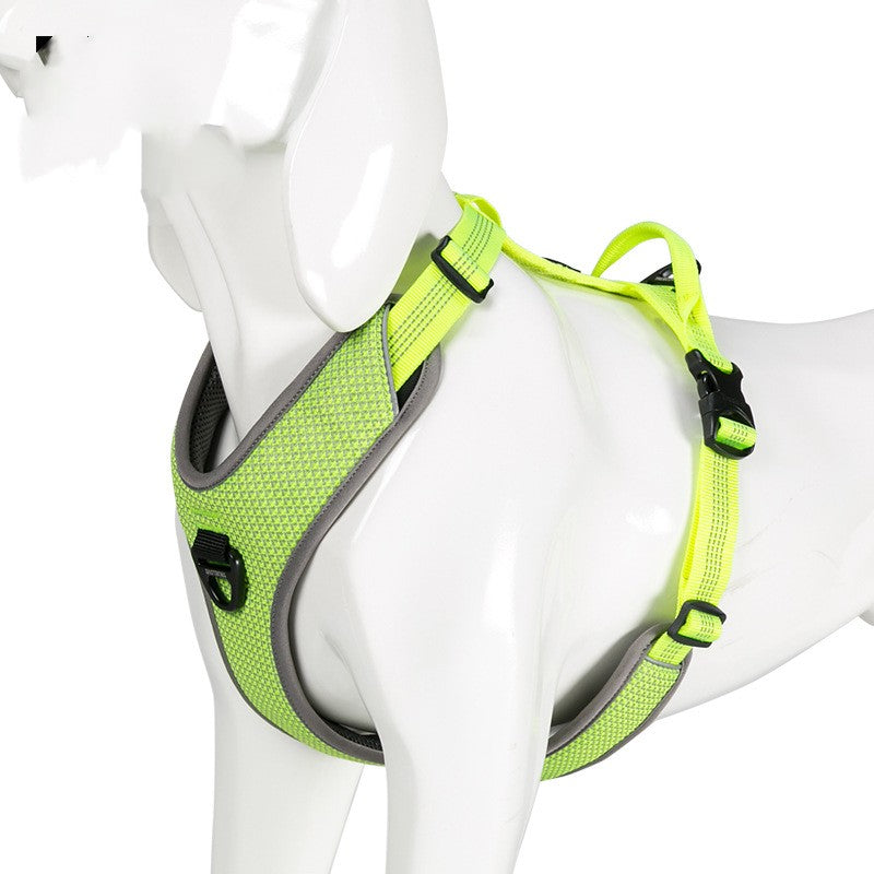 Harnais Réfléchissant Ajustable pour Chien — Nylon Anti-Fugue