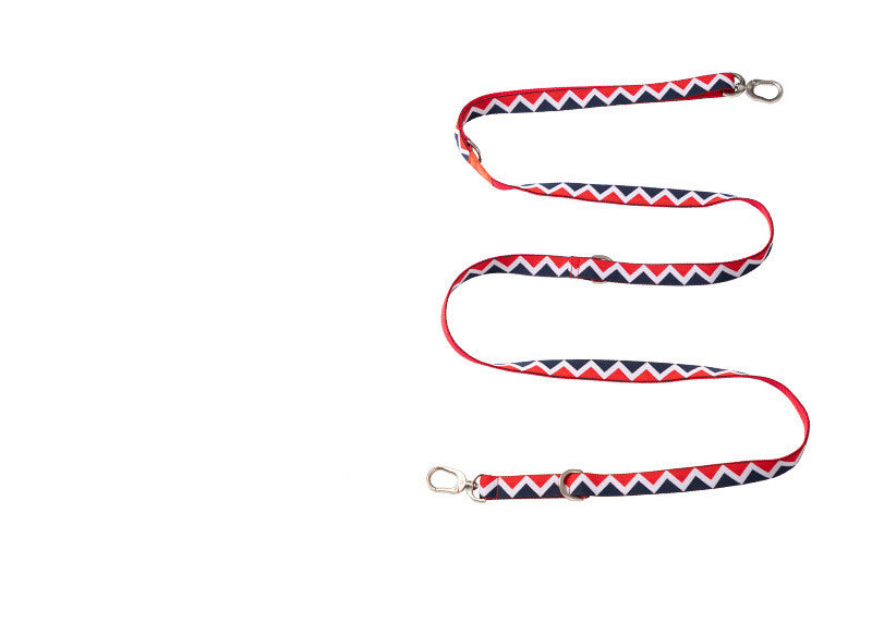 Laisse Multifonction Mains Libres Arc-en-Ciel pour Chien — Nylon Ajustable
