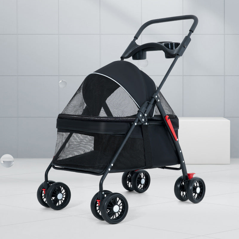 Poussette Pliable Légère pour Chien & Chat — Cabine Intégrée