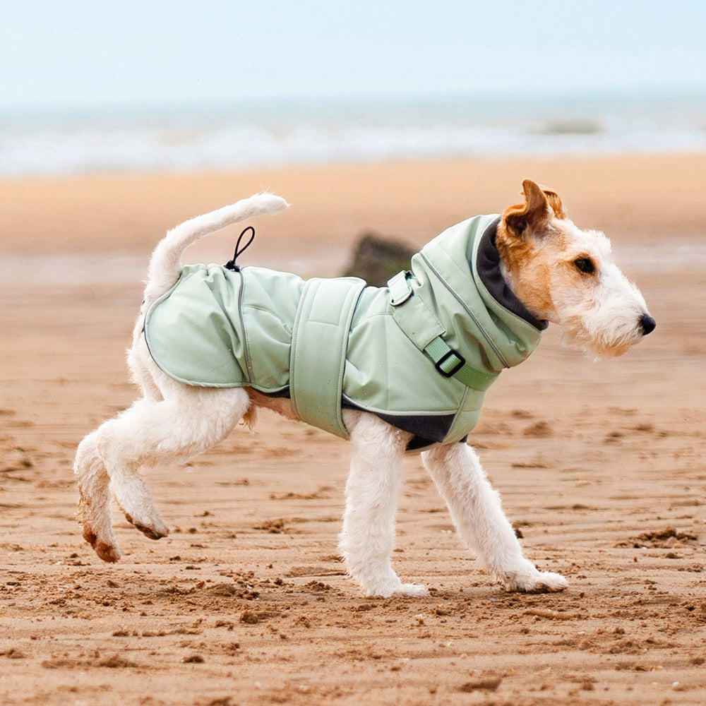 Veste Coupe-Vent Automne-Hiver pour Chien – Style British, Polyester