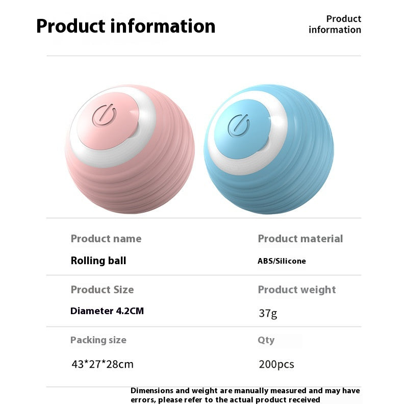 Balle Interactive Intelligente pour Chien & Chat — Rechargeable USB