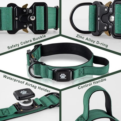Collier Tactique Ajustable pour Grand Chien — Anti-Fugue