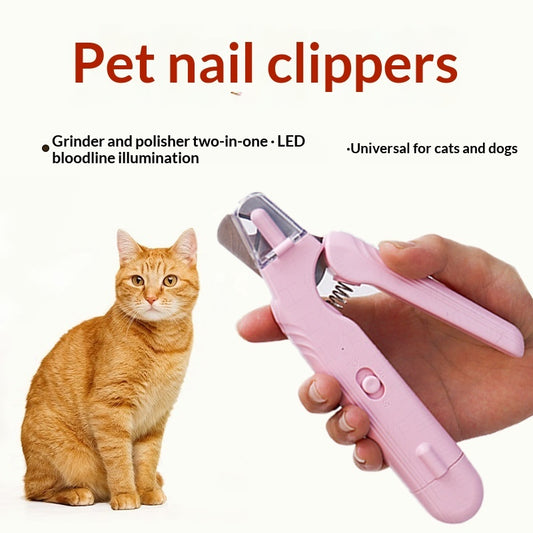 Coupe-Ongles Électrique LED 2-en-1 pour Chat & Chien — 3 Couleurs