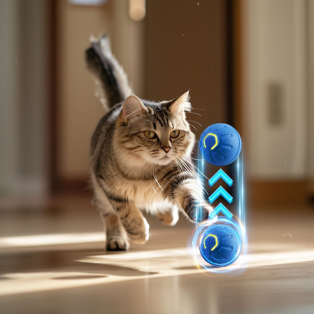 Balle Interactive Intelligente pour Chien & Chat — Rechargeable USB