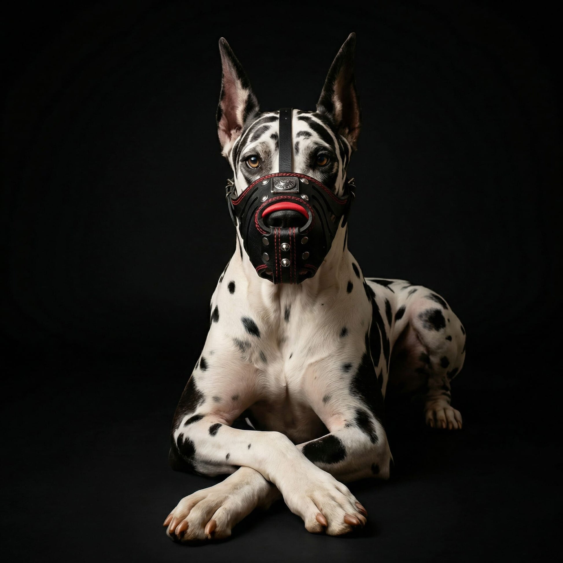 ''Eros'' Basket Muzzle black & red-1