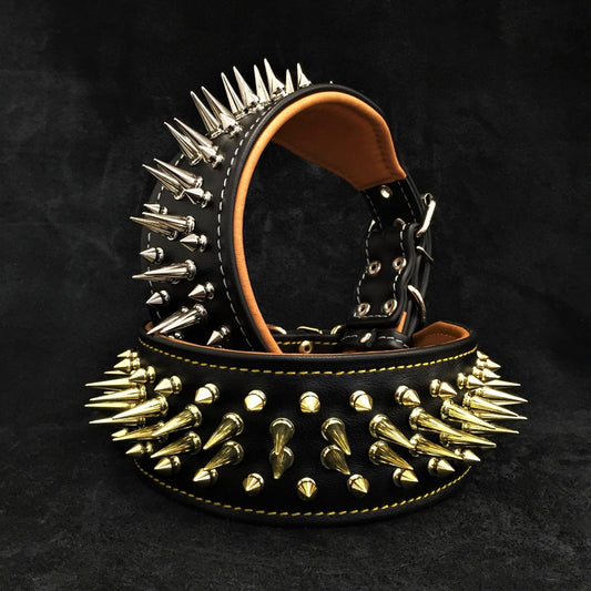 Collier "Big Boy" — Cuir Clouté pour Grande Race & Chien Puissant