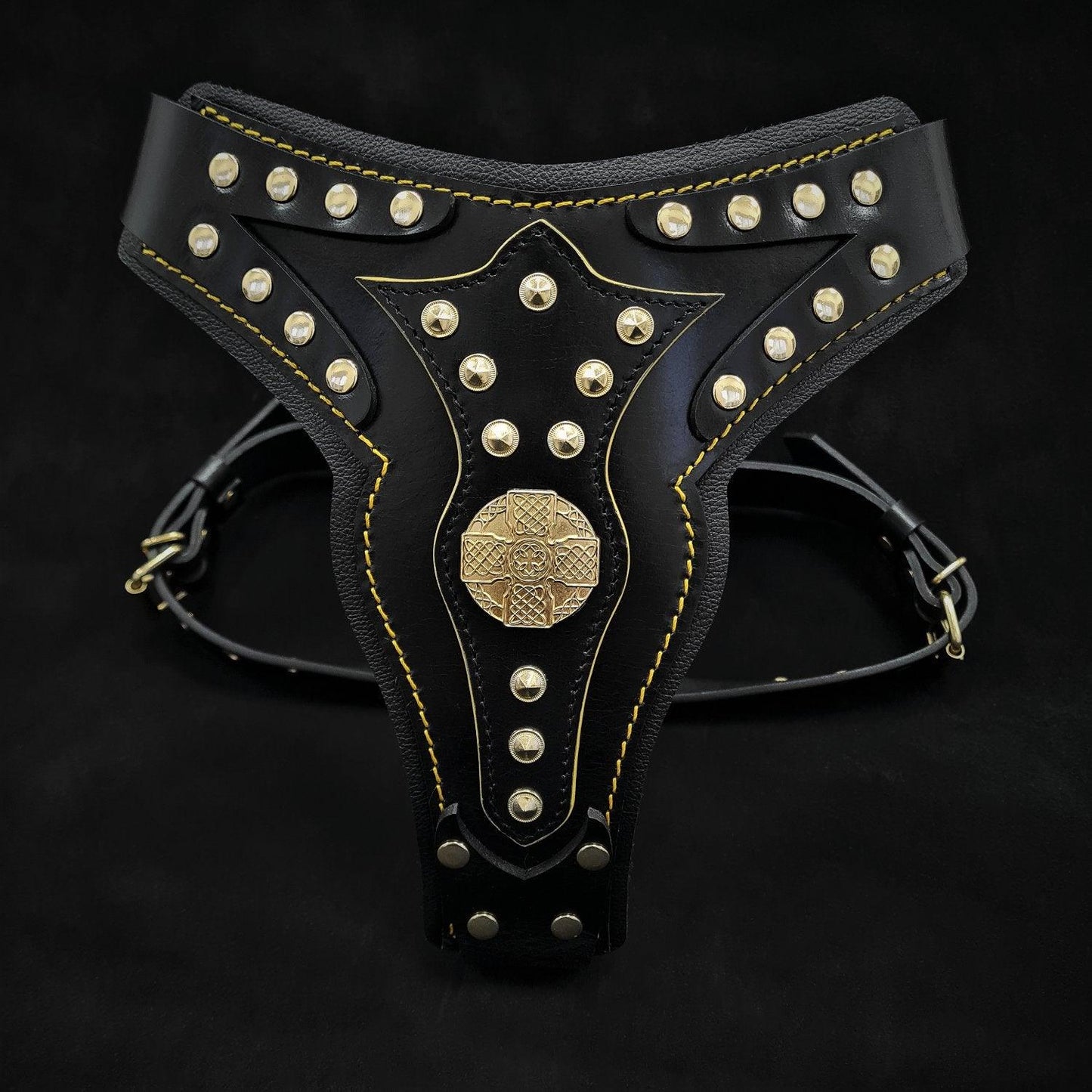 Harnais "Maximus" V2 — Cuir Premium Toutes Races
