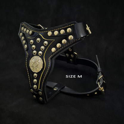 Harnais "Maximus" V2 — Cuir Premium Toutes Races