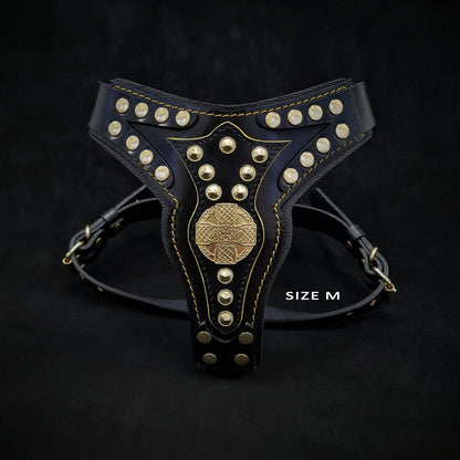 Harnais "Maximus" V2 — Cuir Premium Toutes Races