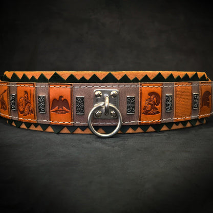 Collier "SPQR" — Cuir Inspiré de Rome pour Chien